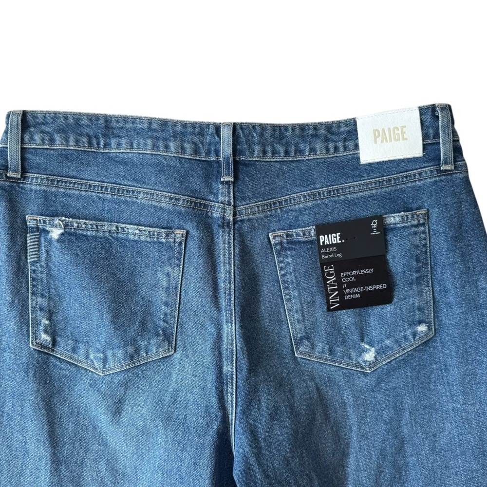 Paige Alexis Barrel Leg Jeans in Le Club | 33 NWT - Picture 7 of 14
